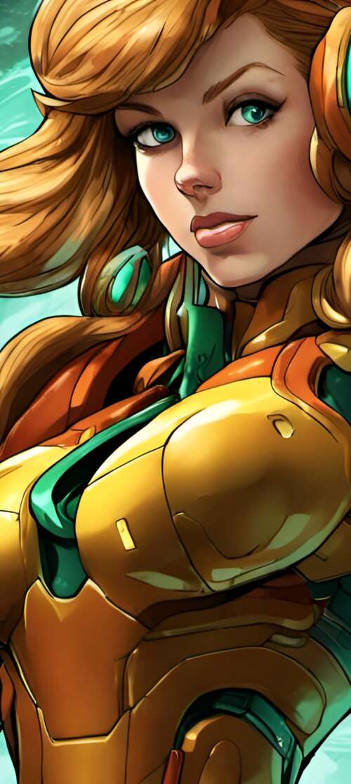 Samus Aran indossa la sua celebre tuta potenziata, tratta dalla serie di videogiochi... Xiaomi Redmi 15C 5g