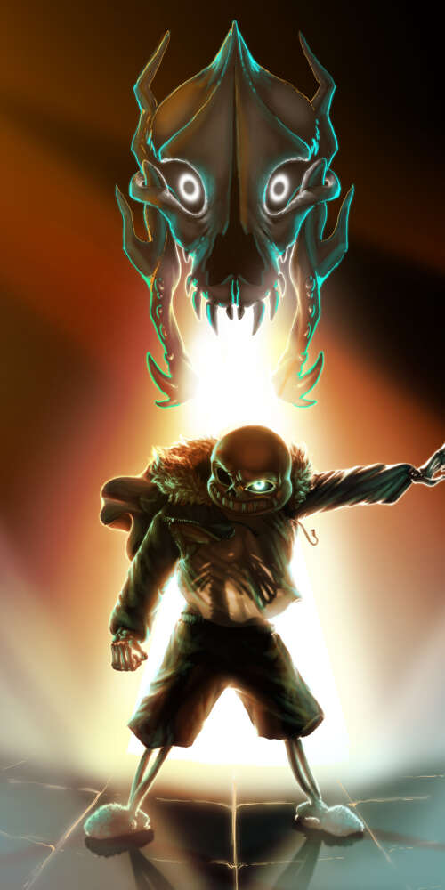 Sans, lo scheletro protagonista del videogioco Undertale, indossa la sua caratteristica... Doogee Fire 3 Ultra