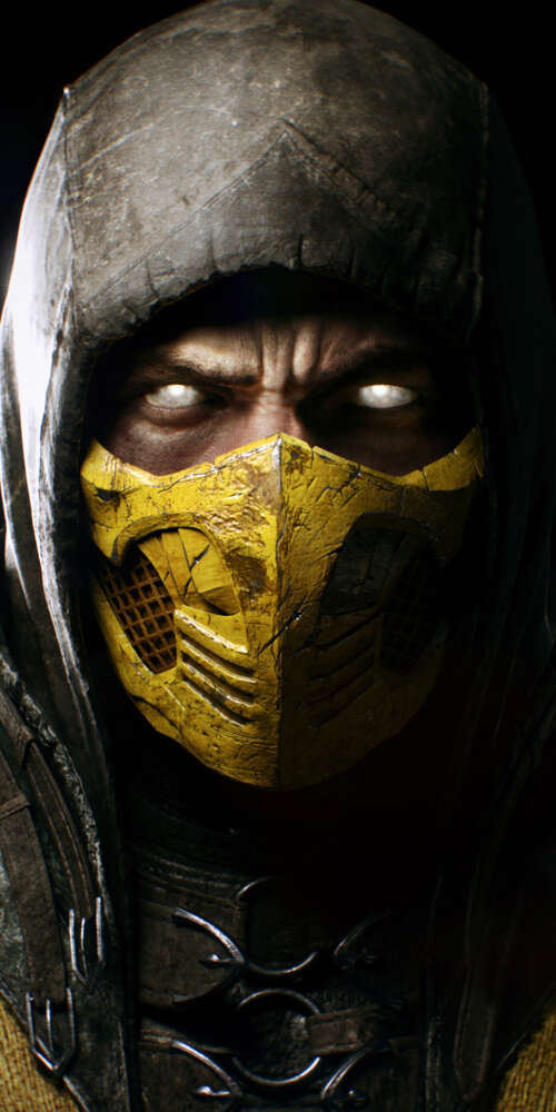 The legendary character Scorpion from the Mortal Kombat video game franchise. Doogee Fire 3 Max background images hd