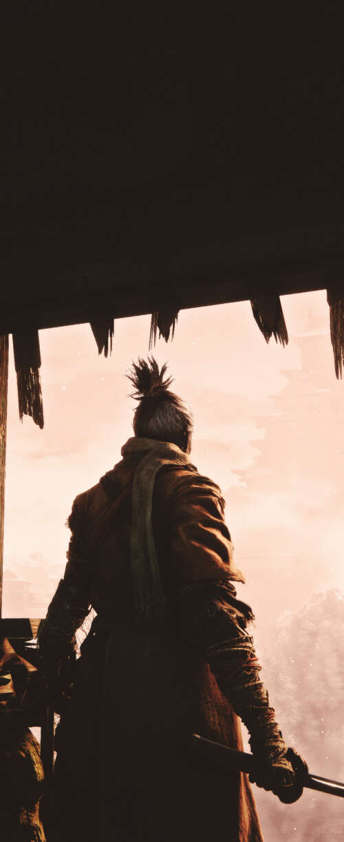 The character Sekiro from the video game Sekiro: Shadows Die Twice in a dramatic,... Meizu Note 16 free hd wallpapers