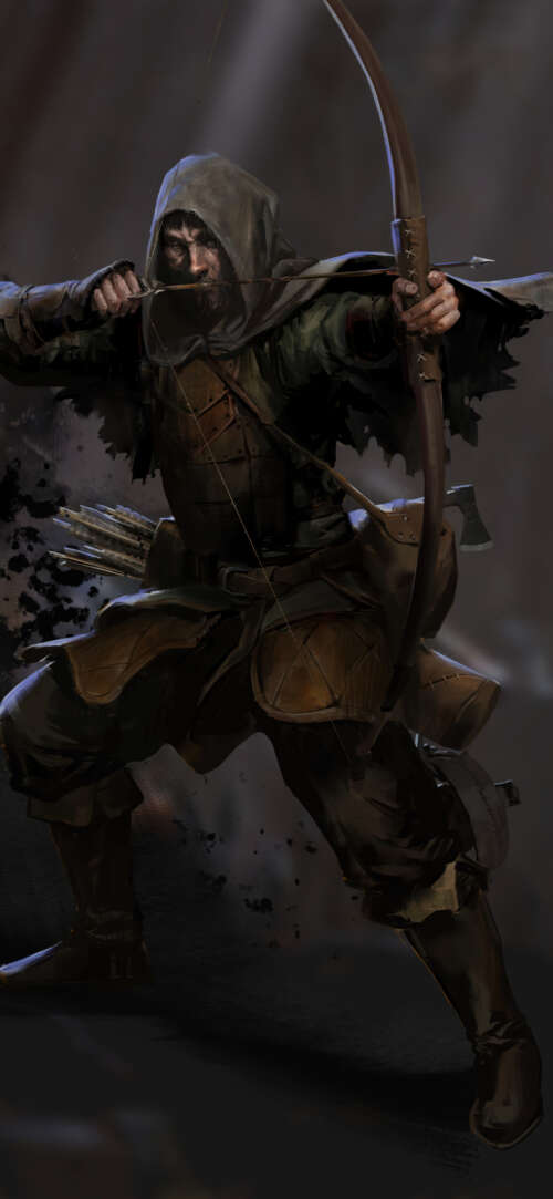 A gritty dark fantasy character holding a weapon in a dimly lit, atmospheric dungeon... Oppo Find X9 Ultra wallpaper photo gallery download