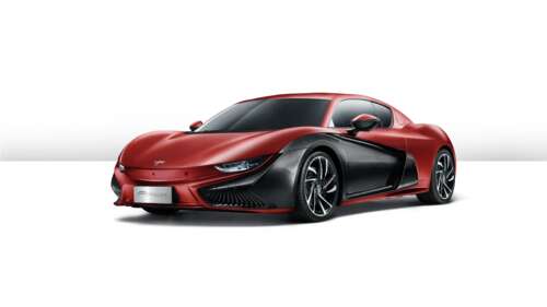 A sleek Qiantu K50 electric vehicle featuring a modern and aerodynamic design. 8K free background