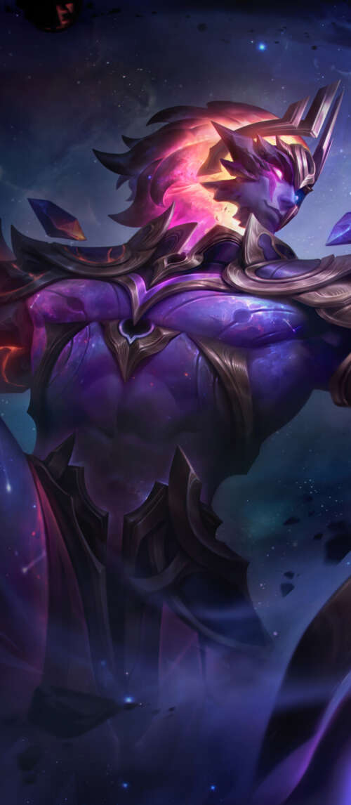 A detailed portrait of Sylas from League of Legends featuring his magical chains. Xiaomi Redmi 14C 5G background images hd