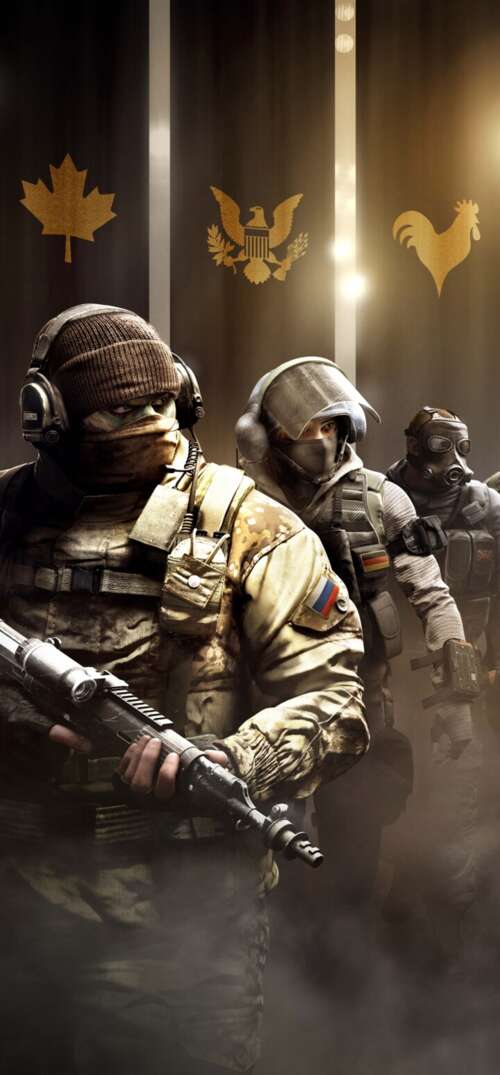 A tactical operator from Tom Clancy's Rainbow Six Siege equipped with advanced military... wallpaper download