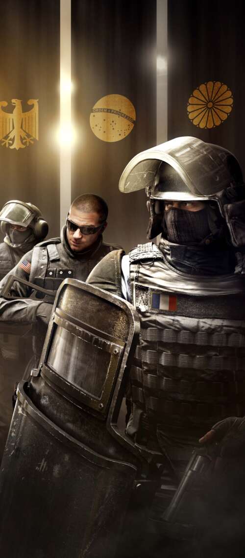 Un operatore tattico del videogioco Tom Clancy’s Rainbow Six Siege, equipaggiato...