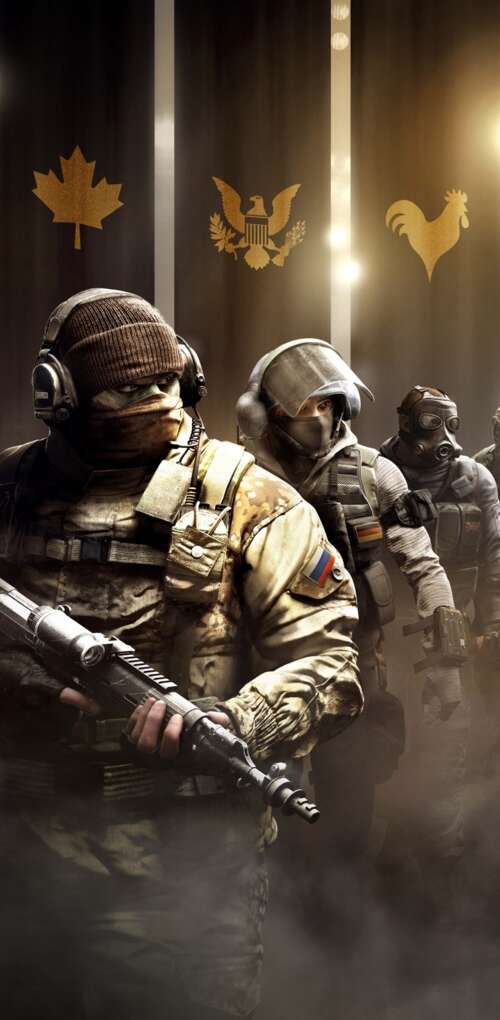 A tactical operator from Tom Clancy's Rainbow Six Siege prepared for combat with... Huawei Mate 30 Pro wallpaper download