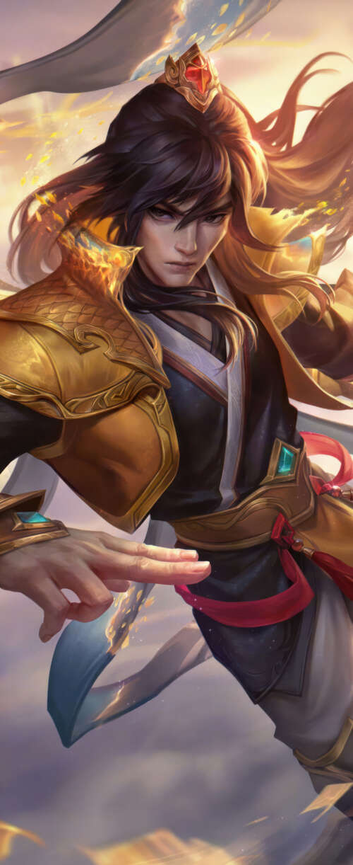 Talon from League of Legends prepared for a lethal strike with his iconic blades. Meizu Note 16 lock screen wallpaper
