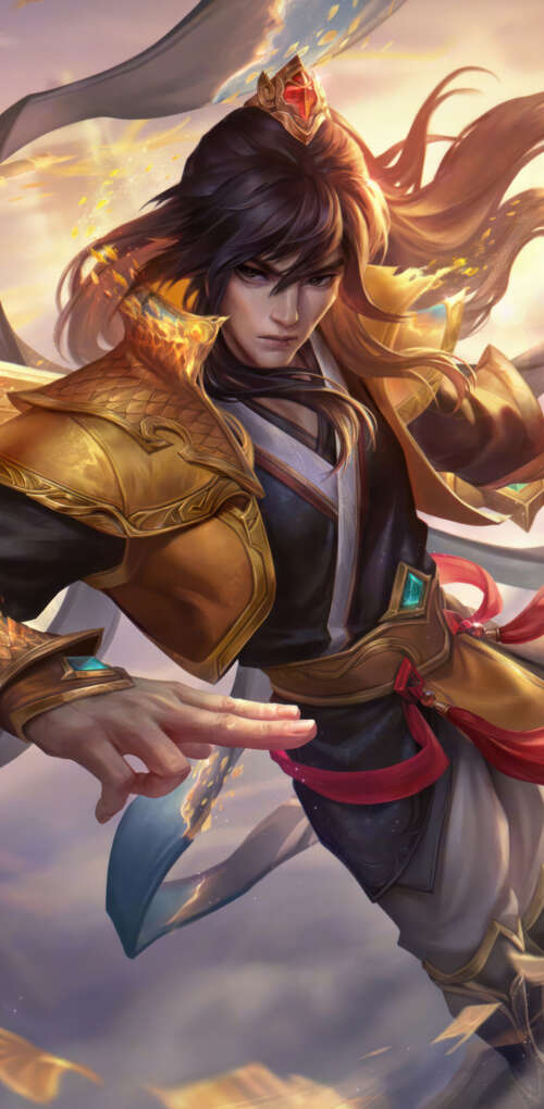 Talon from League of Legends prepared for a lethal strike with his iconic blades. Huawei Mate 30 Pro mobile wallpaper