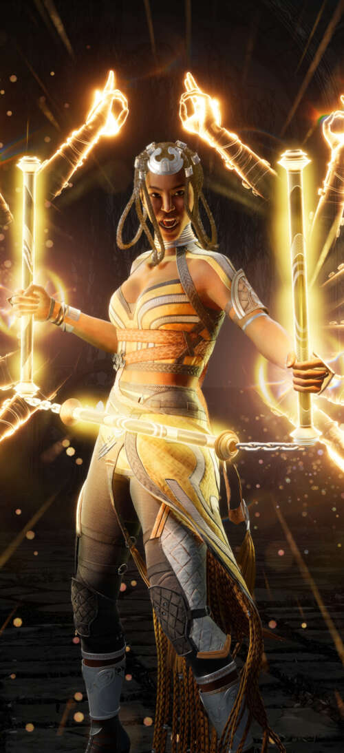 Tanya from the video game Mortal Kombat 1 realme neo7 Turbo download free wallpaper for phone