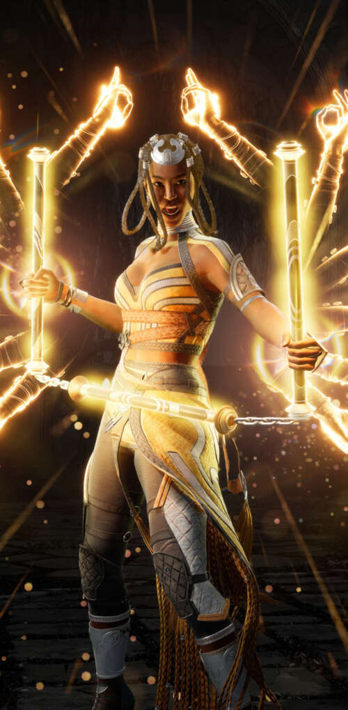 Tanya from the video game Mortal Kombat 1 Huawei Mate 30 Pro free background