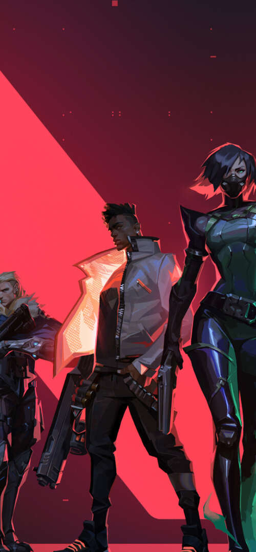 A group assembly of Valorant characters including Jett, Viper, Phoenix, Sova, and... UmiDigi Umidigi X wallpaper images