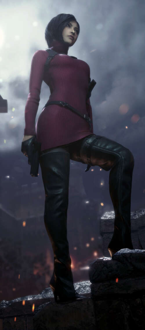 Un ritratto dettagliato del personaggio Ada Wong, tratto dal videogioco Resident... fossibot F112 PRO