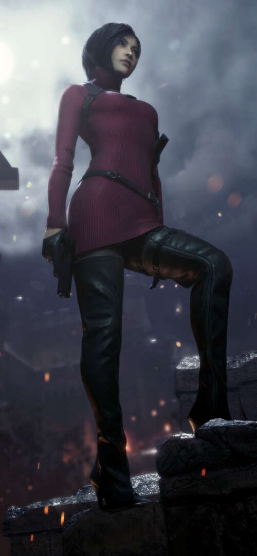 Un ritratto dettagliato del personaggio Ada Wong, tratto dal videogioco Resident... Apple iPhone 16e