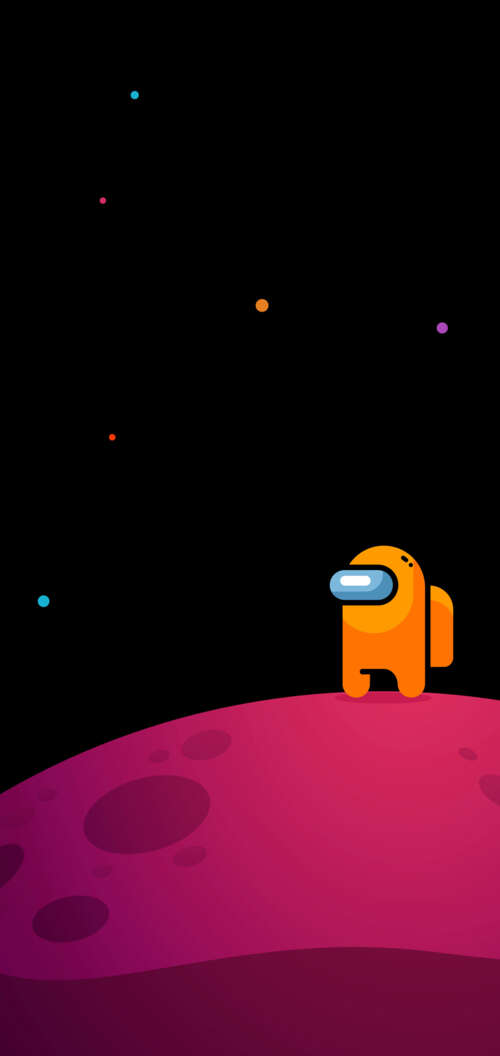 Un personaggio rosso, membro dell’equipaggio, proveniente dal videogioco Among Us,...