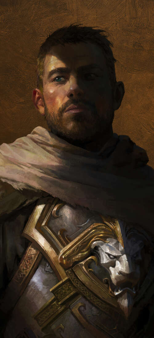 Un ritratto epico di Anduin Wrynn, protagonista del videogioco World of Warcraft:... Oppo A6 Max