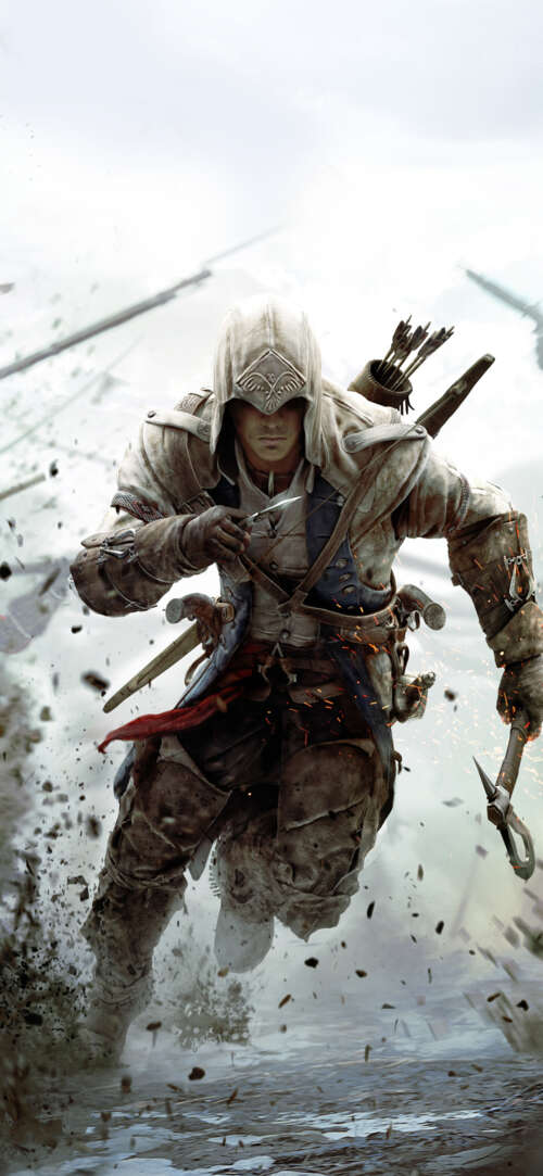 Connor Kenway, protagonista di Assassin's Creed III, indossa il suo caratteristico... Apple iPhone 16e