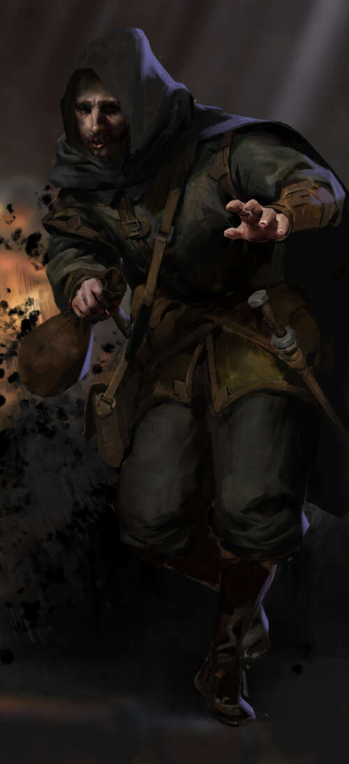 A menacing armored warrior from the game Dark and Darker in a dark, atmospheric dungeon... realme neo7 Turbo