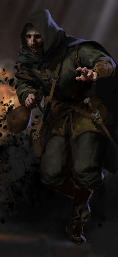 A menacing armored warrior from the game Dark and Darker in a dark, atmospheric dungeon... Apple iPhone 16e free background images