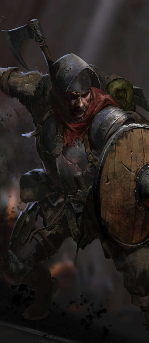 A hooded character from the video game Dark and Darker standing in a dark, stone... Xiaomi Redmi 14C 5G background images hd