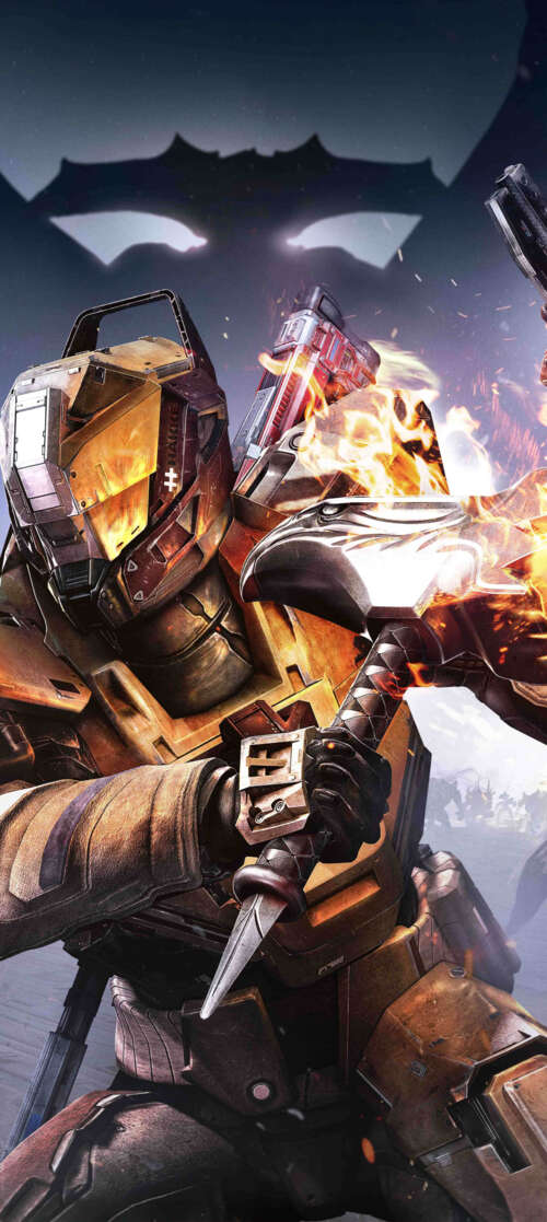 Un Guardiano, proveniente dal videogioco Destiny: The Taken King, affronta nemici... itel A100