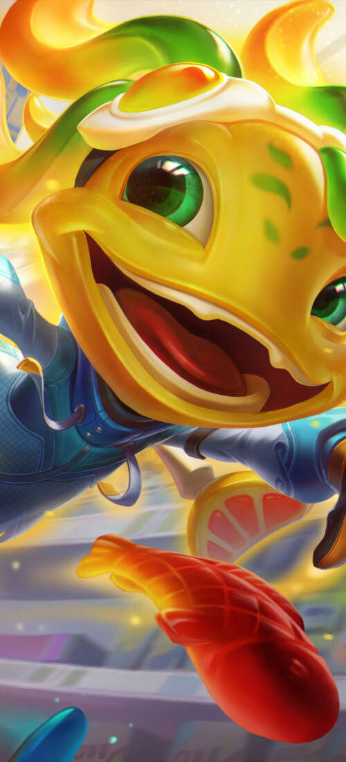 A high-quality illustration of Fizz from League of Legends. Honor X9d pictures for wallpaper