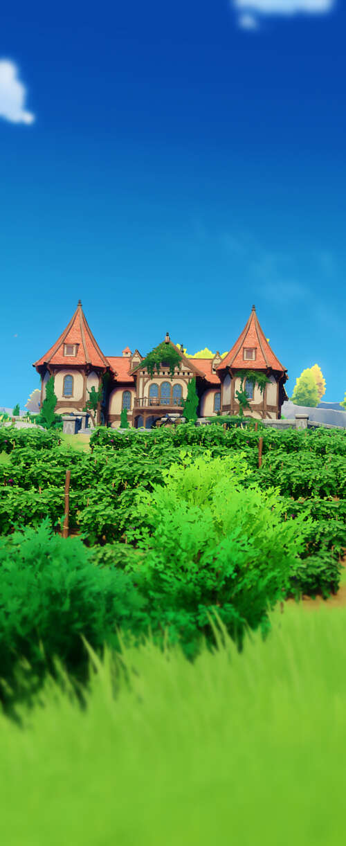 A high-quality, detailed cinematic scene from the video game Genshin Impact. Meizu Note 16 hd background