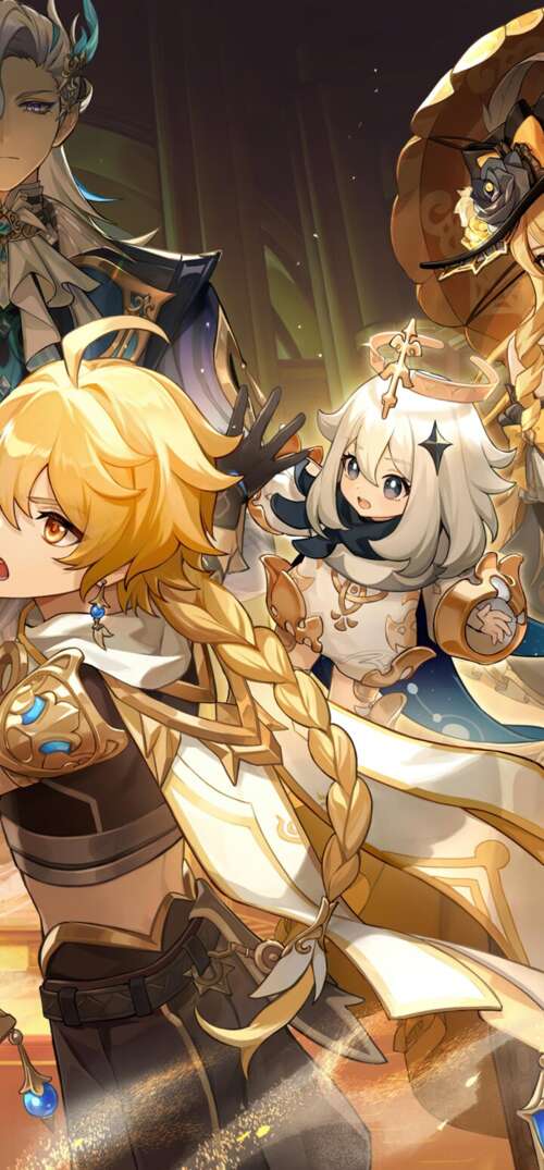 Una rappresentazione artistica di Furina, Lyney, Lynette e Neuvillette, personaggi... UmiDigi Umidigi X