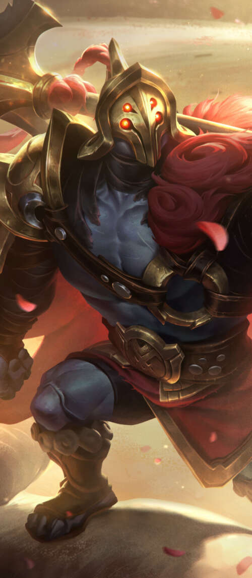 Jax from League of Legends prepared for combat with his iconic weapon. Xiaomi Redmi 14C 5G free background