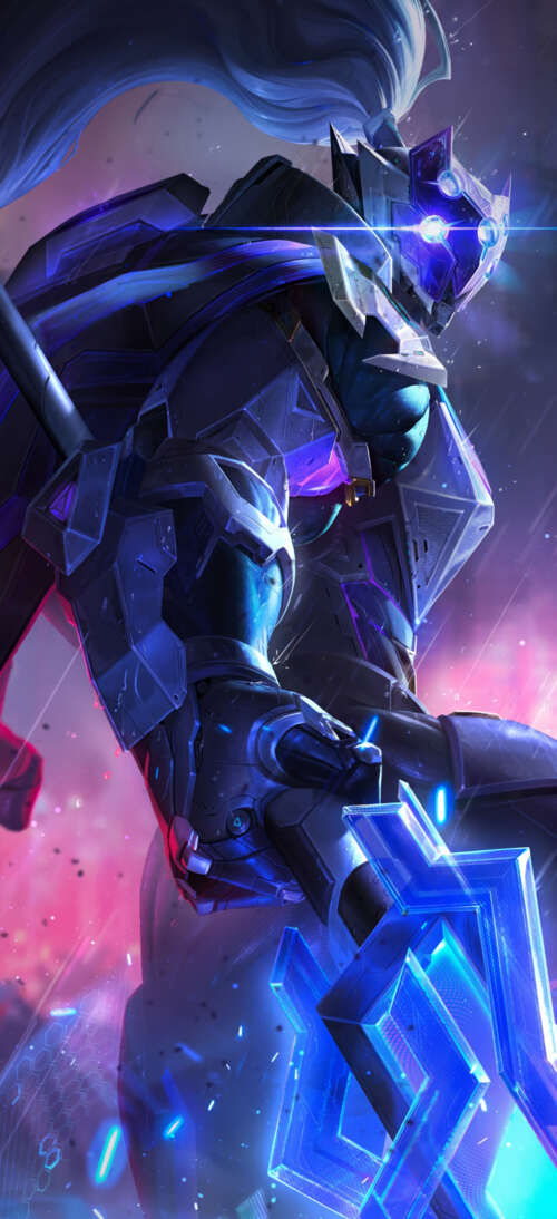 Jax from League of Legends prepared for combat in a cinematic fantasy setting. realme neo7 Turbo wallpaper