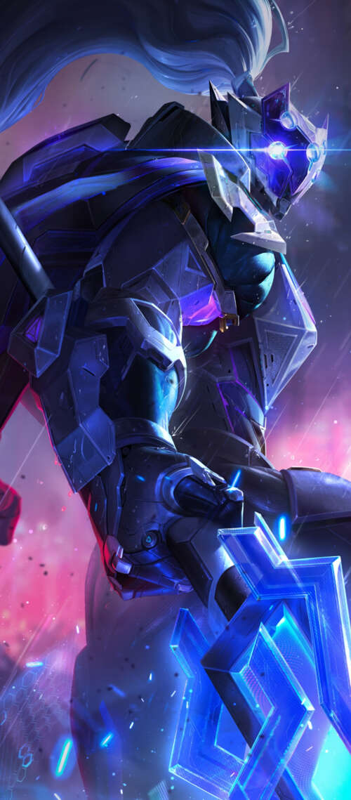Jax from League of Legends prepared for combat in a cinematic fantasy setting. Doogee S300 Plus pictures for wallpaper