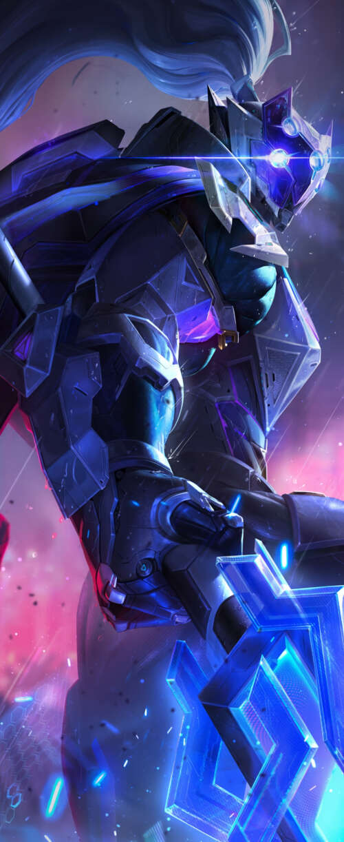 Jax from League of Legends prepared for combat in a cinematic fantasy setting. Meizu Note 16 wallpaper images