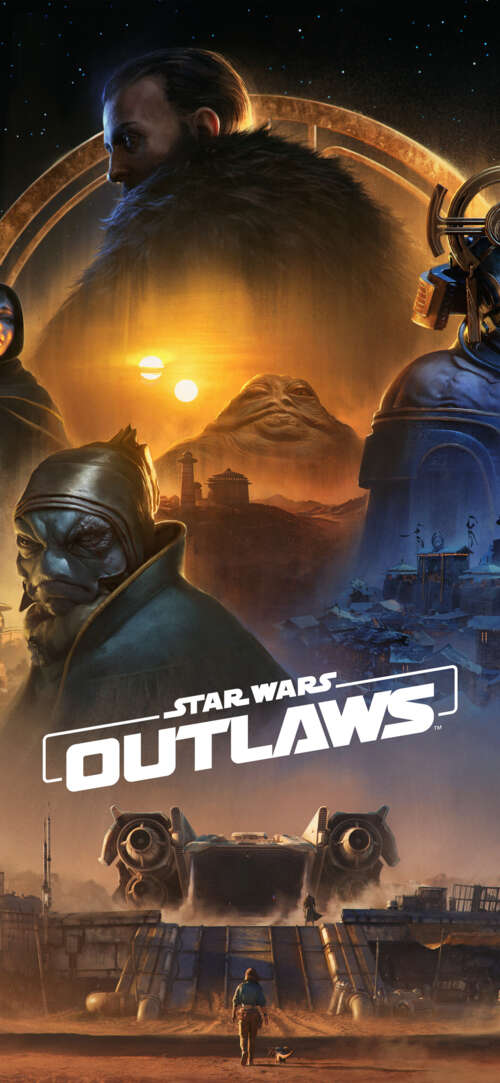 A cinematic shot featuring Kay Vess from the video game Star Wars Outlaws. Apple iPhone 17 free hd wallpapers