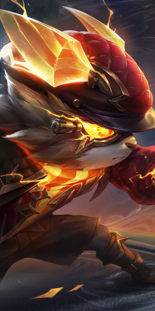 A detailed illustration of the character Kennen from the video game League of Legends. Doogee Fire 3 Max free background