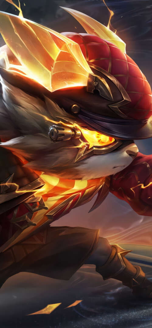 A detailed illustration of the character Kennen from the video game League of Legends. UmiDigi Umidigi X background images hd