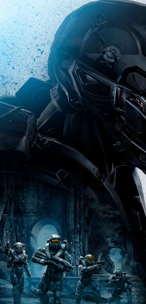 Master Chief wearing green MJOLNIR armor from the Halo video game series. wallpaper download