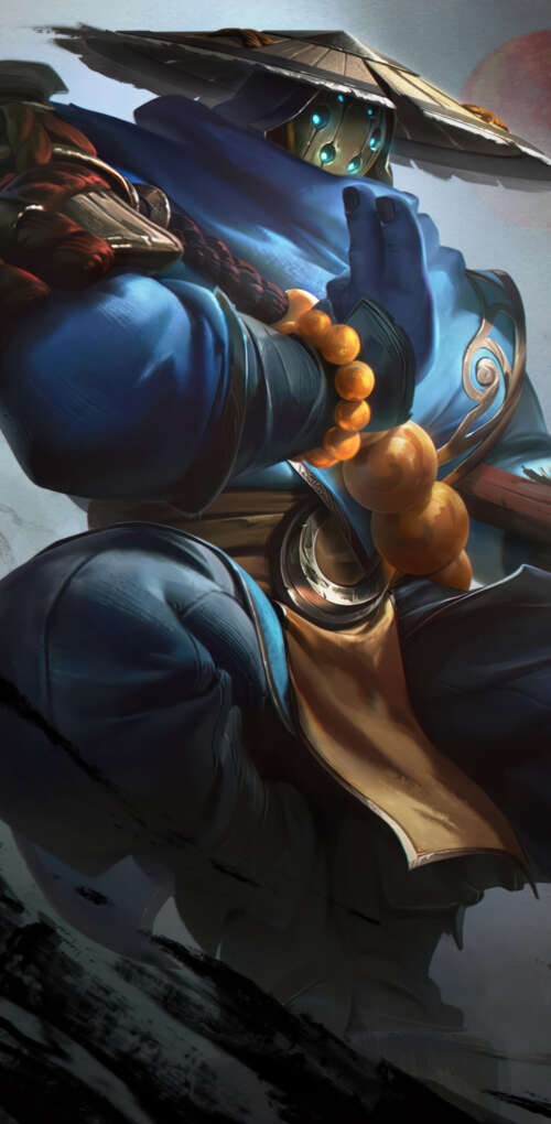 A samurai-inspired depiction of Jax from League of Legends, featuring traditional... Huawei Mate 30 Pro pictures for wallpaper