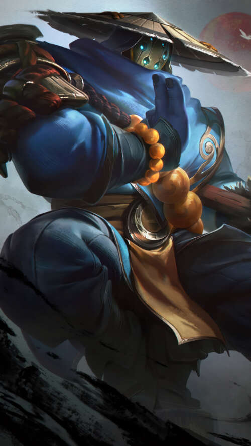 A samurai-inspired depiction of Jax from League of Legends, featuring traditional... lava Play Max wallpaper download