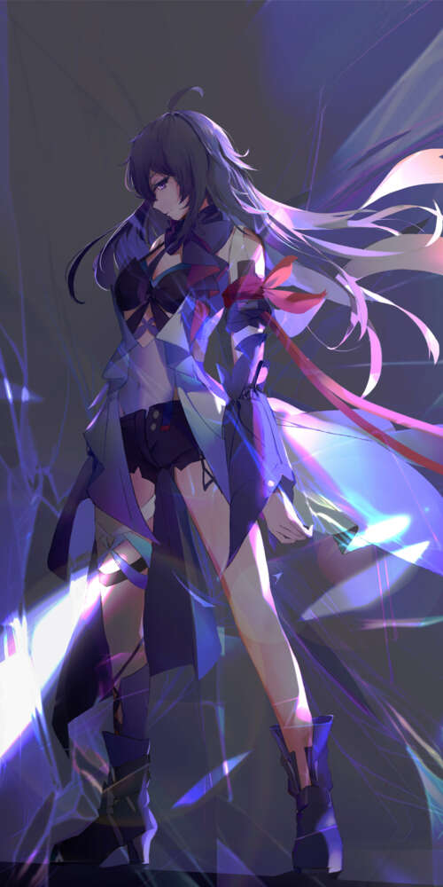 Seele, a character from Honki: Star Rail, portrayed in a high-quality artistic style. Doogee Fire 3 Max wallpaper