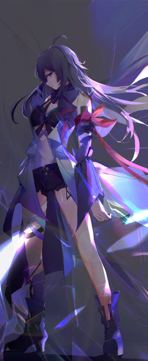 Seele, a character from Honki: Star Rail, portrayed in a high-quality artistic style. Meizu Note 16 wallpaper download