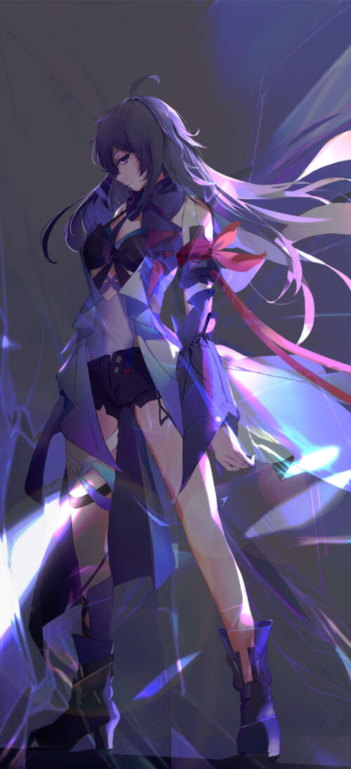 Seele, a character from Honki: Star Rail, portrayed in a high-quality artistic style. realme neo7 Turbo wallpapers for android