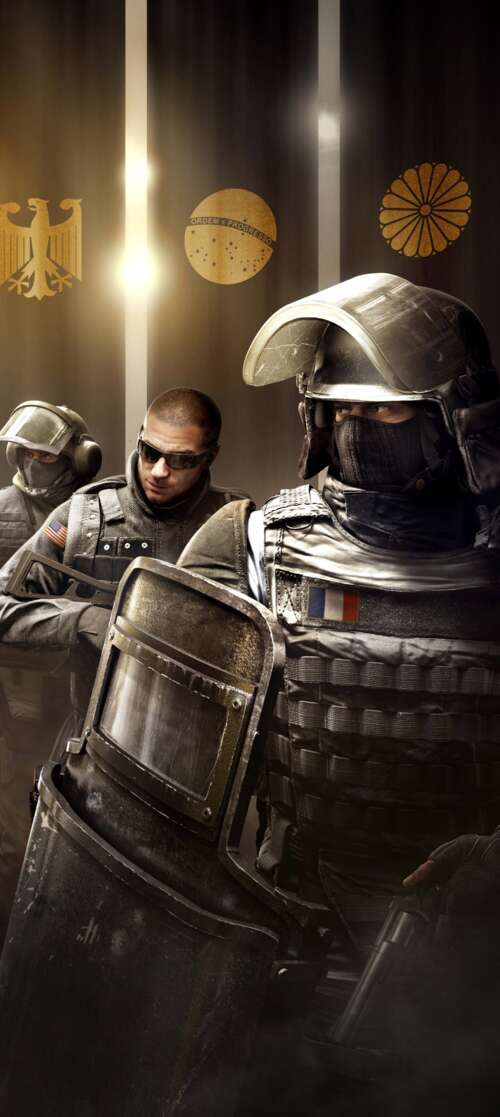 A tactical operator from Tom Clancy's Rainbow Six Siege wearing advanced combat gear... background images hd