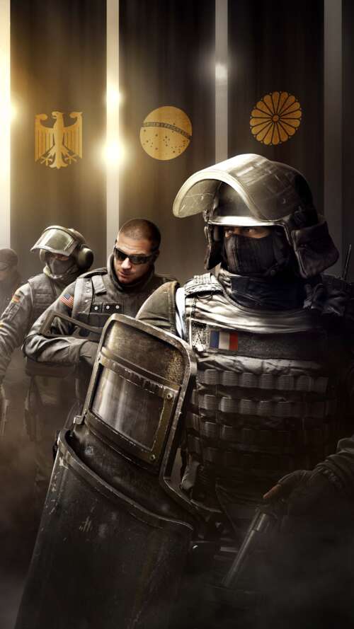 A tactical operator equipped with advanced combat gear and a ballistic mask from... high definition wallpaper