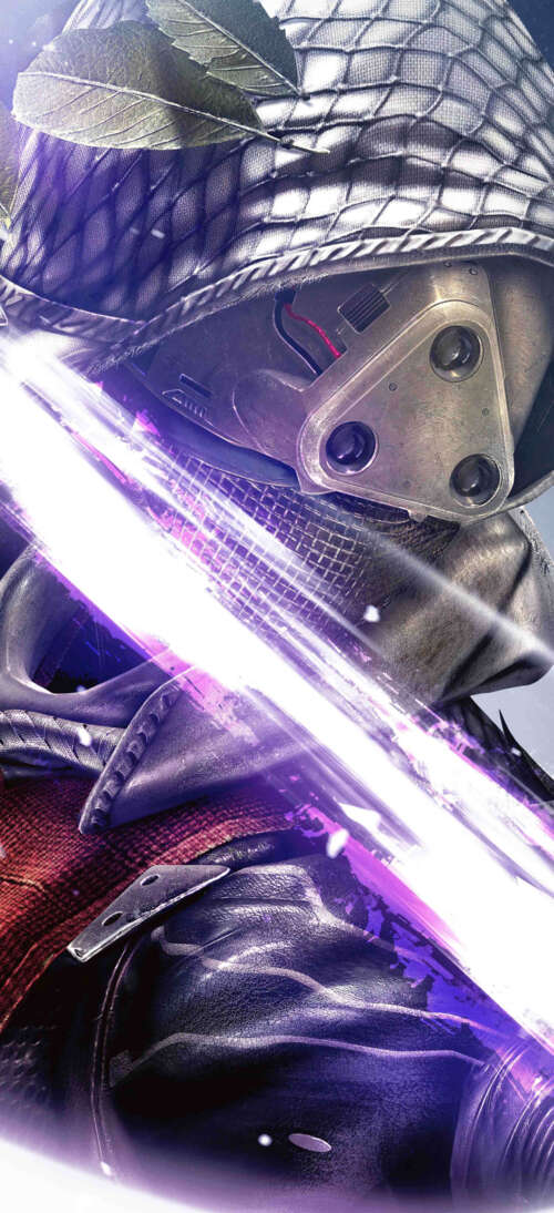 A sci-fi warrior wearing detailed, glowing armor inspired by the video game Destiny,... realme neo7 Turbo wallpaper photo gallery download
