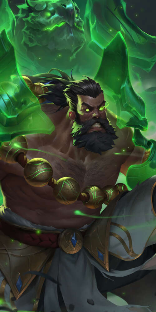 A cinematic portrait of the character Udyr from the video game League of Legends. Doogee Fire 3 Max wallpaper images