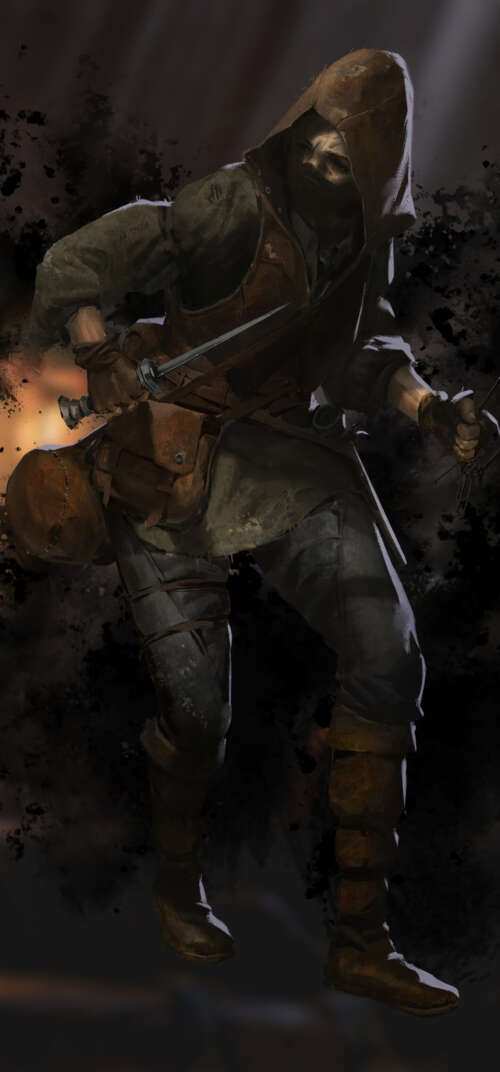 A heavily armored warrior from the game Dark and Darker standing in a dark, torch-lit... Samsung Galaxy S26 Ultra wallpapers for android