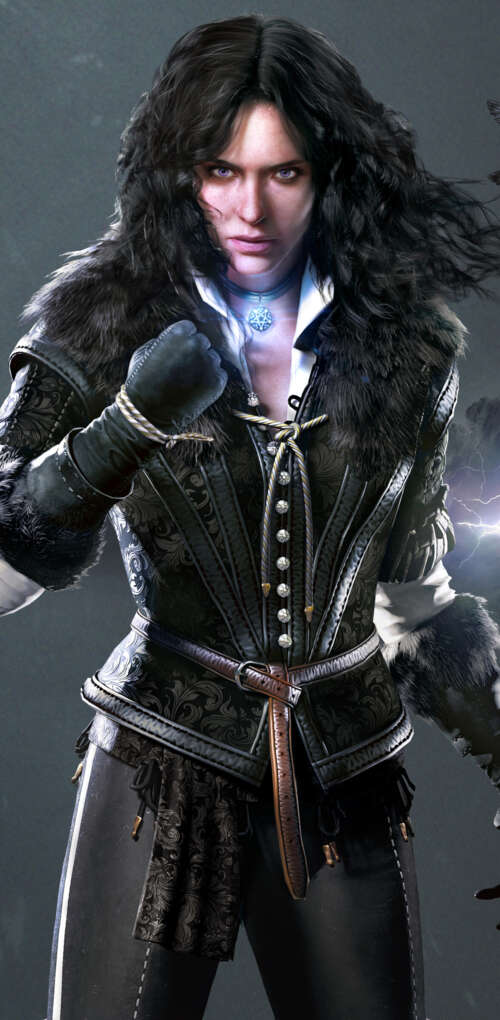 Yennefer di Vengerberg, la potente maga di The Witcher 3: Wild Hunt. Huawei Mate 30 Pro