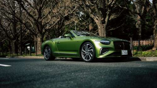 A high-definition, detailed view of the 2025 Bentley Continental GT Speed Convertible,... wallpaper