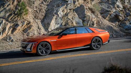 A high-resolution, detailed view of the 2025 Cadillac Celestiq luxury electric sedan,... wallpaper download