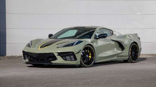 A high-detail, professional photograph of a 2025 Chevrolet Corvette Stingray showcasing... pictures for wallpaper
