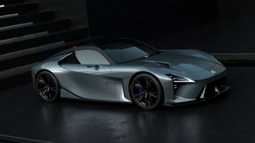 The 2025 Lexus Sport Concept electric supercar featuring a sleek, aerodynamic design... ps4 wallpaper